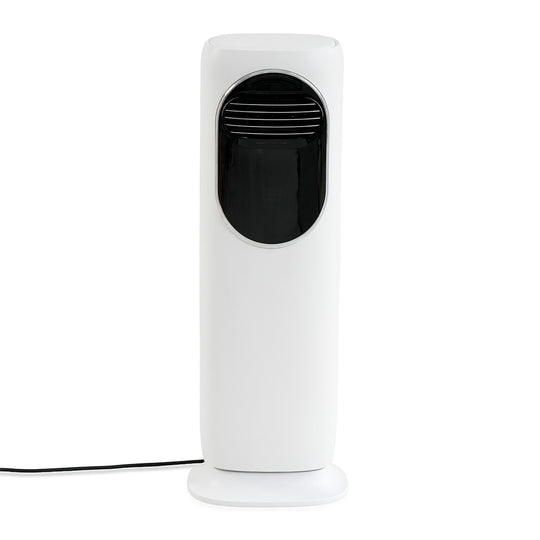 2200 Keramikheizlüfter mit Luftbefeuchter, flügelloser Ventilator, 120 Grad Oszillation, 3 Windstufen, 2 Heizstufen, UV Sterilisation, LED Licht, Fernbedienung, Weiß