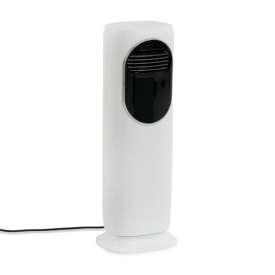 2200 Keramikheizlüfter mit Luftbefeuchter, flügelloser Ventilator, 120 Grad Oszillation, 3 Windstufen, 2 Heizstufen, UV Sterilisation, LED Licht, Fernbedienung, Weiß