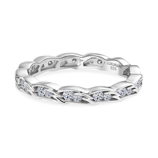 LUXURIANT DIAMOND - Lab Grown Diamant SI-GH SGL zertifiziert Ring 925 Silber rhodiniert (Größe 20.00) ca. 0.50 ct