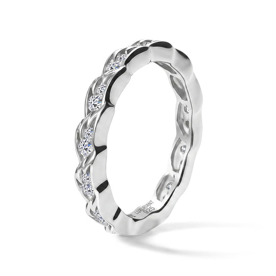 LUXURIANT DIAMOND - Lab Grown Diamant SI-GH SGL zertifiziert Ring 925 Silber rhodiniert (Größe 20.00) ca. 0.50 ct