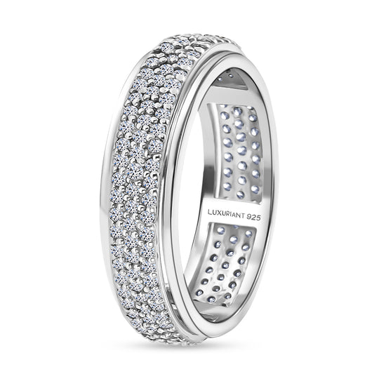 LUXURIANT DIAMOND - Lab Grown Diamant SI-GH SGL zertifiziert Ring 925 Silber rhodiniert (Größe 20.00) ca. 1,00 ct