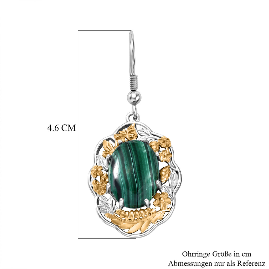 EVER TRUE AA Malachit Ohrringe Nickelfreies Messing ca. 14.50 ct