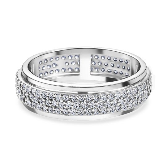 LUXURIANT DIAMOND - Lab Grown Diamant SI-GH SGL zertifiziert Ring 925 Silber rhodiniert (Größe 20.00) ca. 1,00 ct