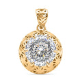 D'Joy Moissanit Anhänger 925 Silber 750 Gelbgold Vermeil ca. 2.23 ct