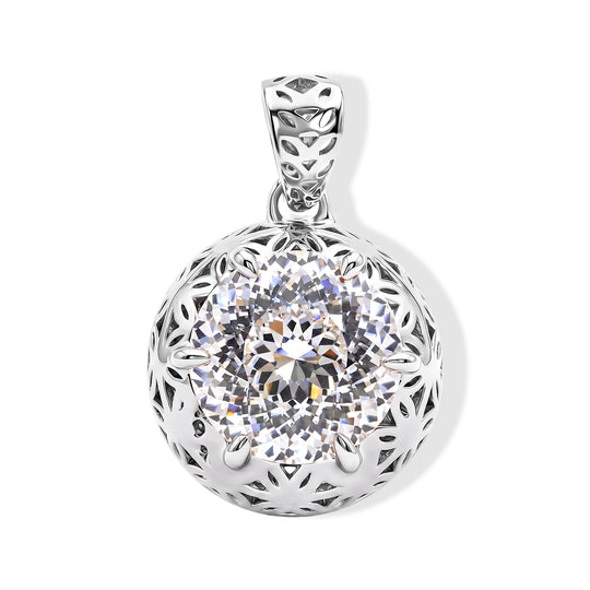 D'Joy Moissanit Anhänger 925 Silber rhodiniert ca. 2.23 ct