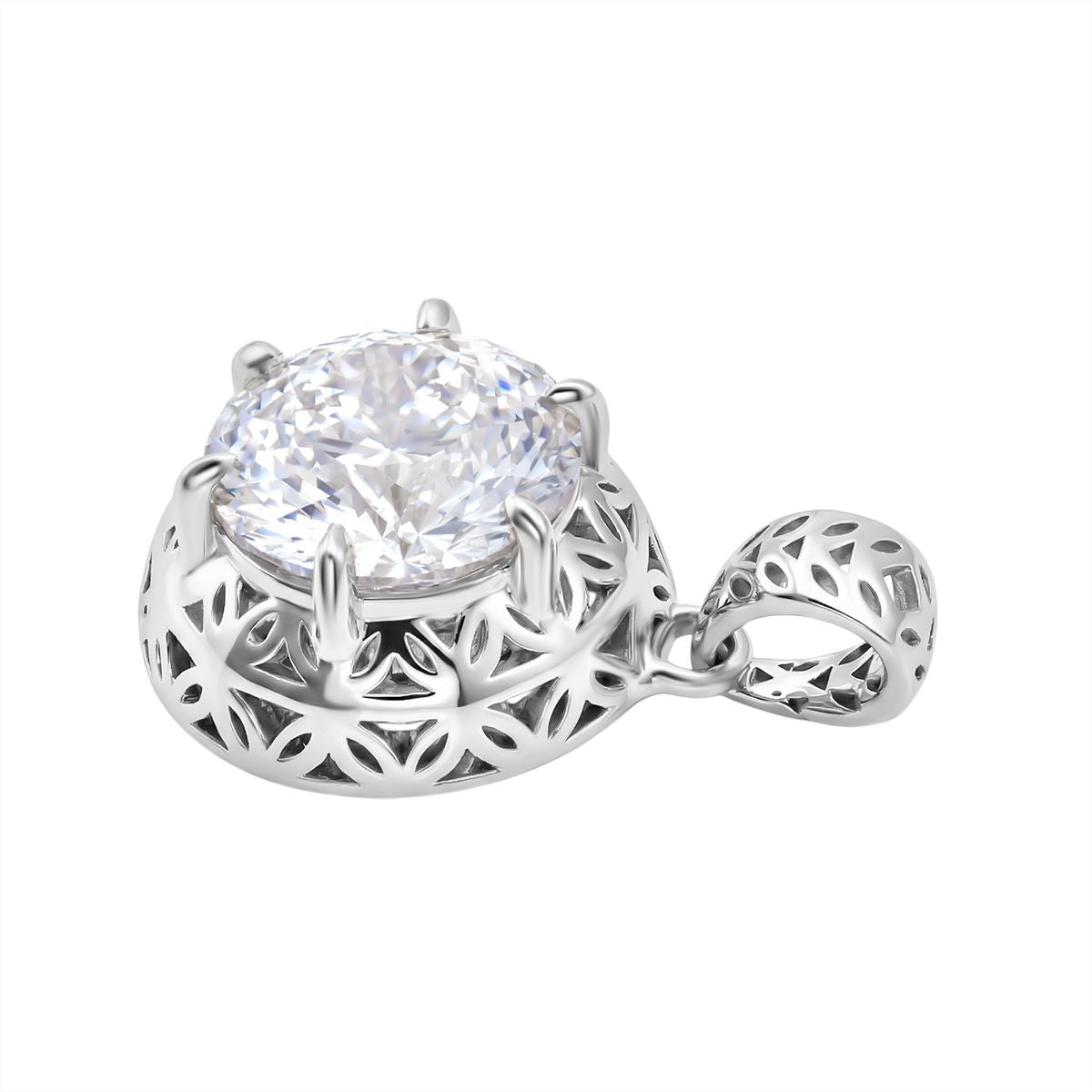 D'Joy Moissanit Anhänger 925 Silber rhodiniert ca. 2.23 ct