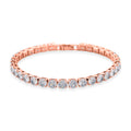 Weißes Zirkonia 19cm Armband in Roségoldton