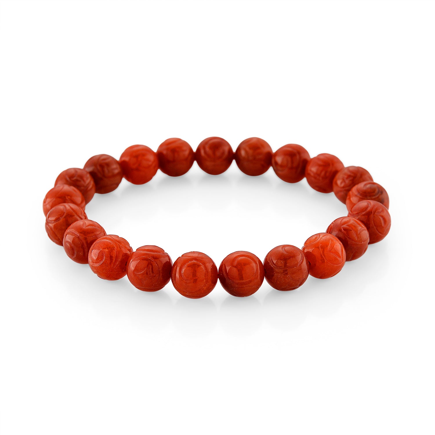 Rote Jade Armband Flexibles (ca. 18-19 cm) ca. 150,00 ct.