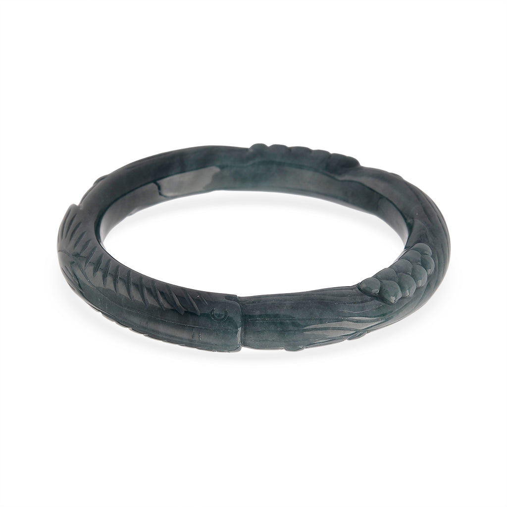 Jadeit Armreif 20 cm ca. 330,00 ct.