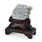 Jadeit (Typ A) Kiefer aus Burma, naturbelassene Schnitzarbeit, ca. 12-18 cm