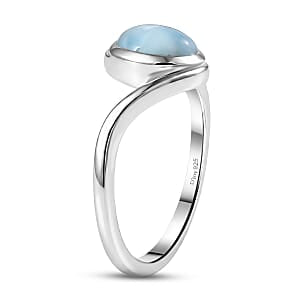 D'Joy AAA Larimar Ring 925 Silber Rhodiniert (Größe 18.00) ca. 1,50 ct