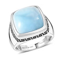 D'Joy AAA Larimar Ring 925 Silber Rhodiniert (Größe 20.00) ca. 13,50 ct