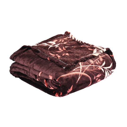 LIVMORE Flanell Decke, 150 x 225 cm, Bordeaux