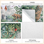 Digital Tree printed rubbed cotton polyester rug with anti skid backing Size-120x180 cms Color- Multi