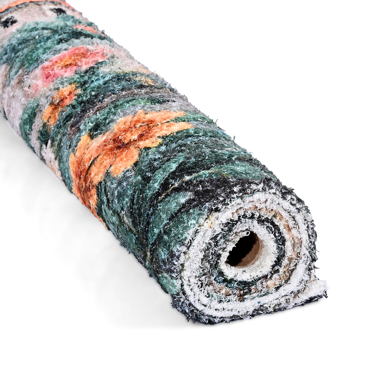 Digital bedruckter Teppich mit Pfauenmotiv, Baumwoll-Polyester-Mischgewebe, rutschhemmende Rückseite, 120x180cm, Mehrfarbig