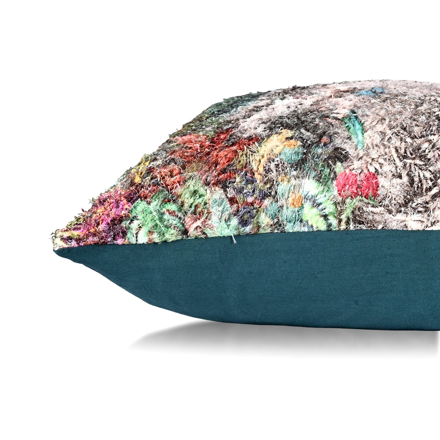 poly cortton woven digital Animal printed rubbed cushion cover Size-45x45 cms Color- Multi