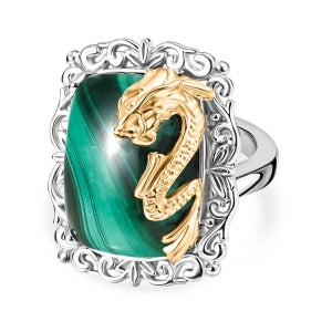 EVER TRUE AA Malachit Ring Nickelfreies Messing (Größe 20.00) ca. 22,50 ct