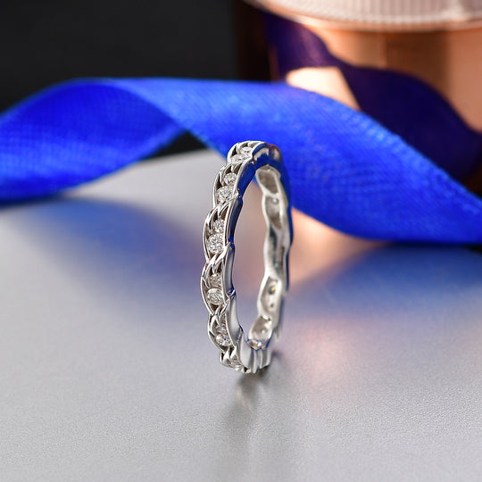 LUXURIANT DIAMOND - Lab Grown Diamant SI-GH SGL zertifiziert Ring 925 Silber rhodiniert (Größe 20.00) ca. 0.50 ct