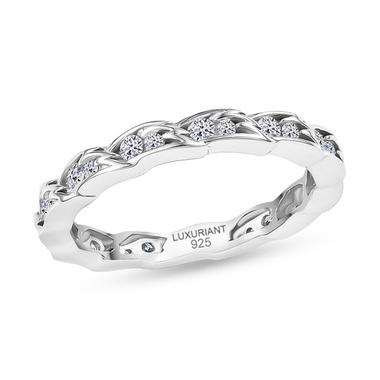 LUXURIANT DIAMOND - Lab Grown Diamant SI-GH SGL zertifiziert Ring 925 Silber rhodiniert (Größe 20.00) ca. 0.50 ct