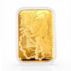 999er Goldfolie mit Amors Pfeil-Motiv, 4,5x3,1cm, 10mg