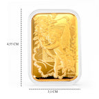 999er Goldfolie mit Amors Pfeil-Motiv, 4,5x3,1cm, 10mg