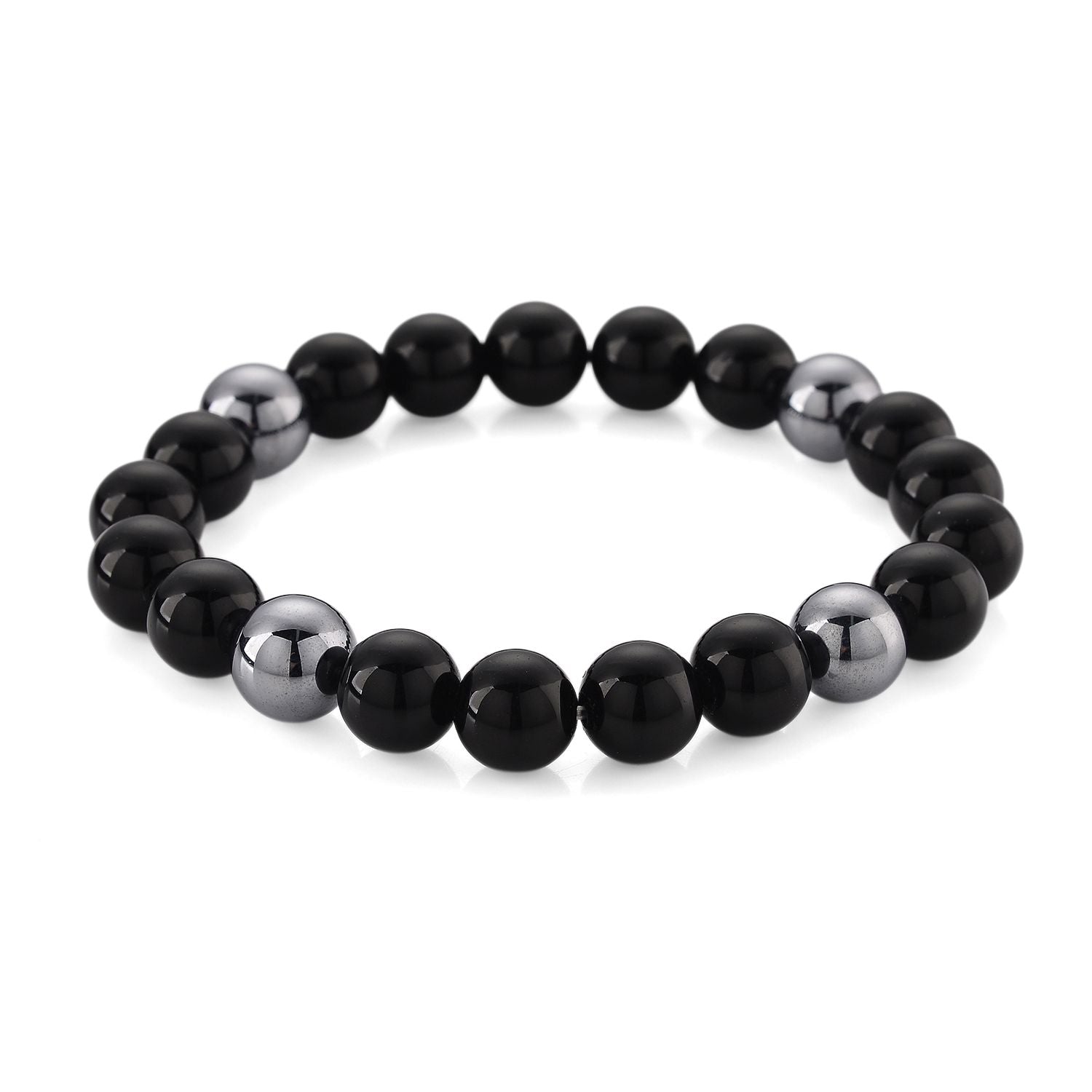 Terahertz, Schwarzer Obsidian Armband Flexibles (ca. 18 cm) ca. 125.00 ct