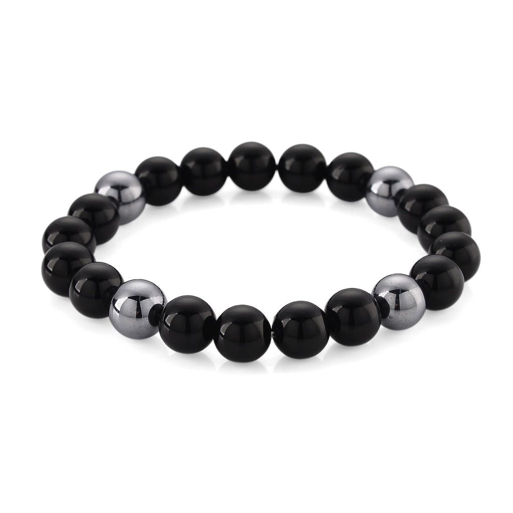 Terahertz, Schwarzer Obsidian Armband Flexibles (ca. 18 cm) ca. 125.00 ct