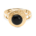 EVER TRUE AA Natürlich Schwarzer Obsidian Ring Nickelfreies Messing (Größe 17.00) ca. 1.82 ct