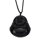 Schwarzer Obsidian Halskette 66 cm ca. 120.00 ct