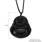Schwarzer Obsidian Halskette 66 cm ca. 120.00 ct