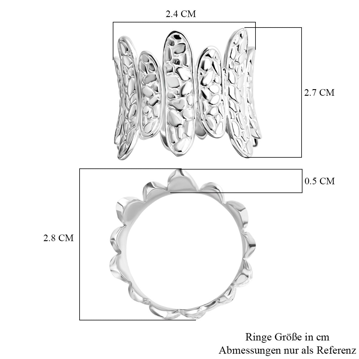 D'Joy Royal Bali Ring und 19cm Armreif in 925 Silber