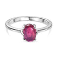 D'Joy Afrikanischer Rubin (Fissure gefüllt) Ring 925 Silber rhodiniert (Größe 16.00) ca. 2,27 ct