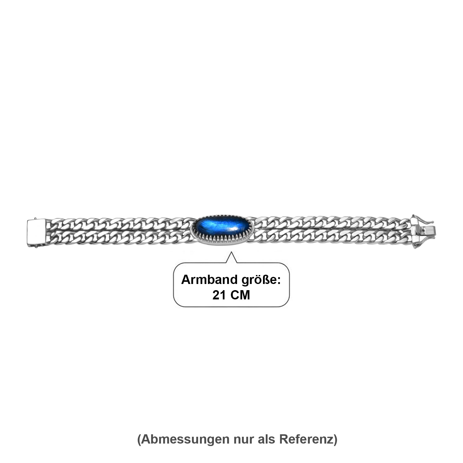 EVER TRUE Labradorit Armband ca. 20 cm Nickelfreies Messing ca. 20.65 ct