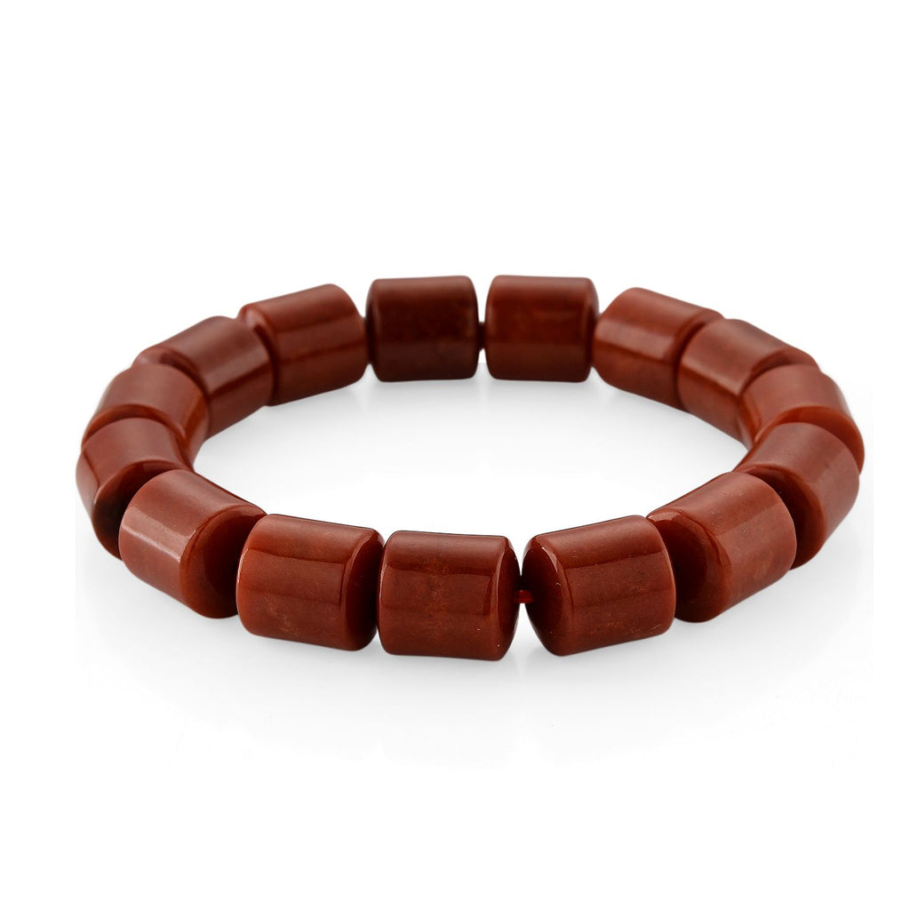 Rote Jade Armband Flexibles (ca. 18-19 cm) ca. 320,00 ct.