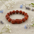 D'Joy Rote Jade Armband Flexibles (ca. 18-19 cm) 925 Silber vergoldet ca. 318,00 ct.