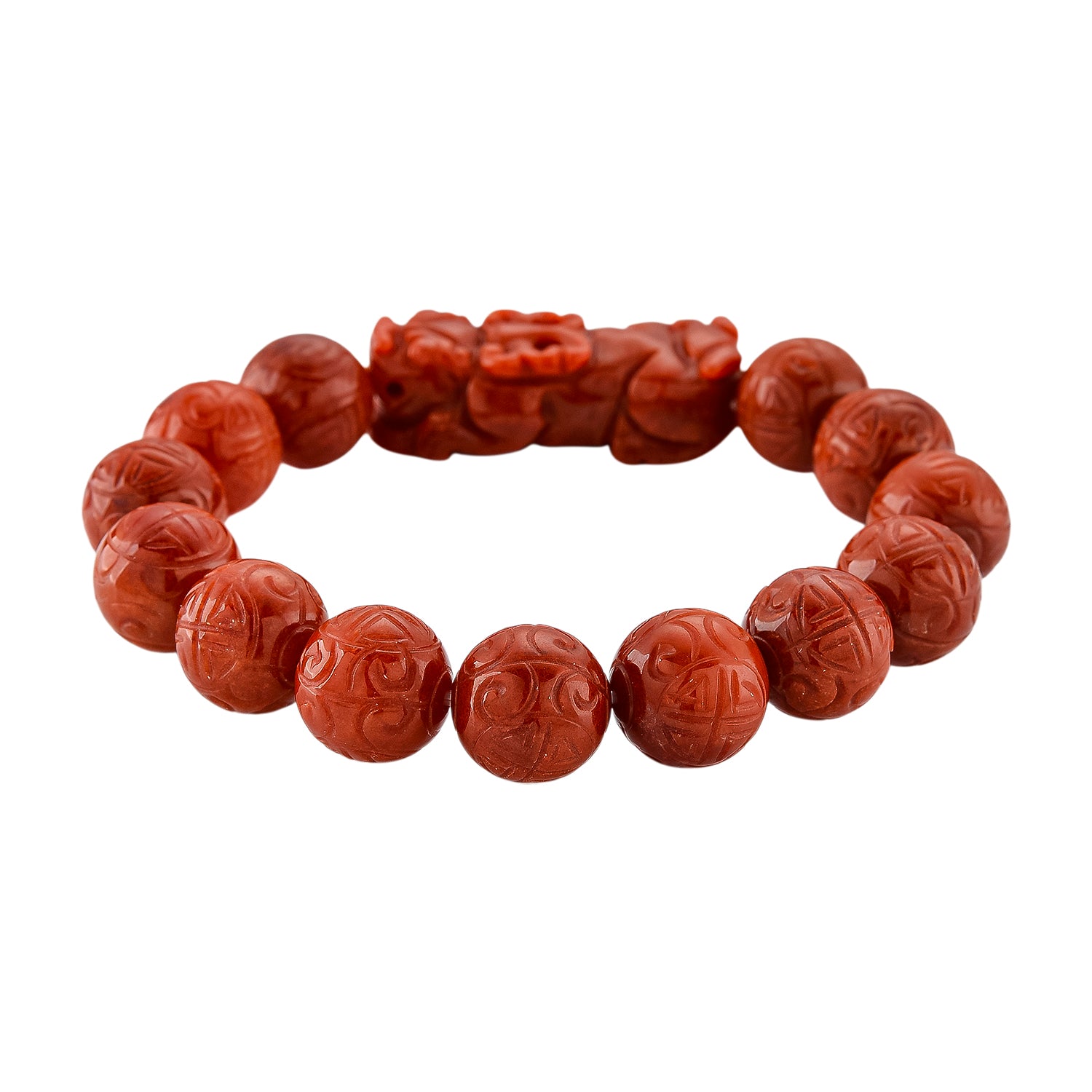 D'Joy Rote Jade Armband Flexibles (ca. 18-19 cm) 925 Silber vergoldet ca. 318,00 ct.