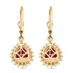 LUXURIANT - AA Niassa Rubin, Lab Grown Diamant Ohrringe 925 Silber 750 Gelbgold Vermeil ca. 5,98 ct.