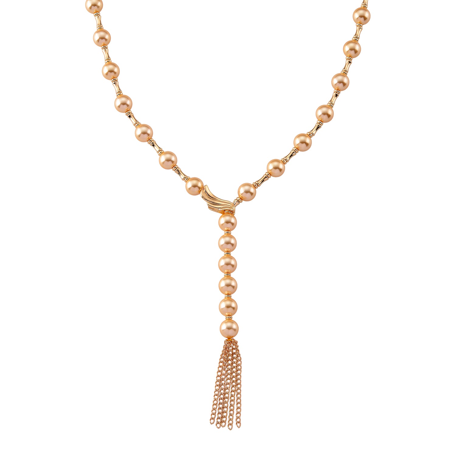 Goldene Muschelkernperle (11-13 mm) Halskette ca. Flexibles cm Reine Legierung gelb vergoldet 480.00 ct