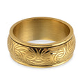 Spinning-Ring, 316L Edelstahl, (Größe 18.00), Goldfarben, ca. 5,80g
