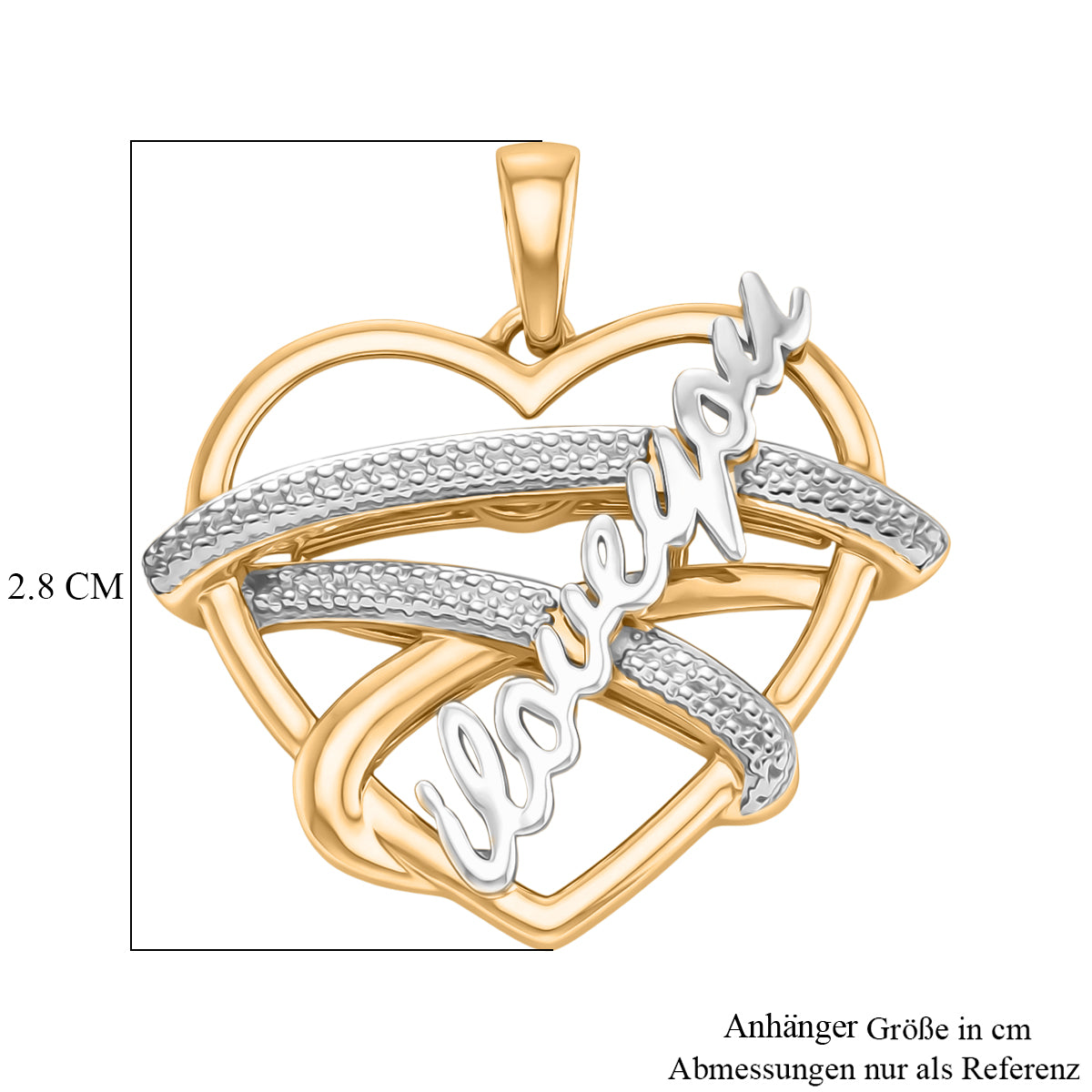 GP - Kanchanaburi Blauer Saphir Anhänger 925 Silber platiniert und vergoldet ca. 0,02 ct.