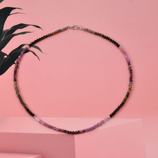 Mehrfarbig-Turmalin Armband ca. 19 cm 925 Silber ca. 16,00 ct.