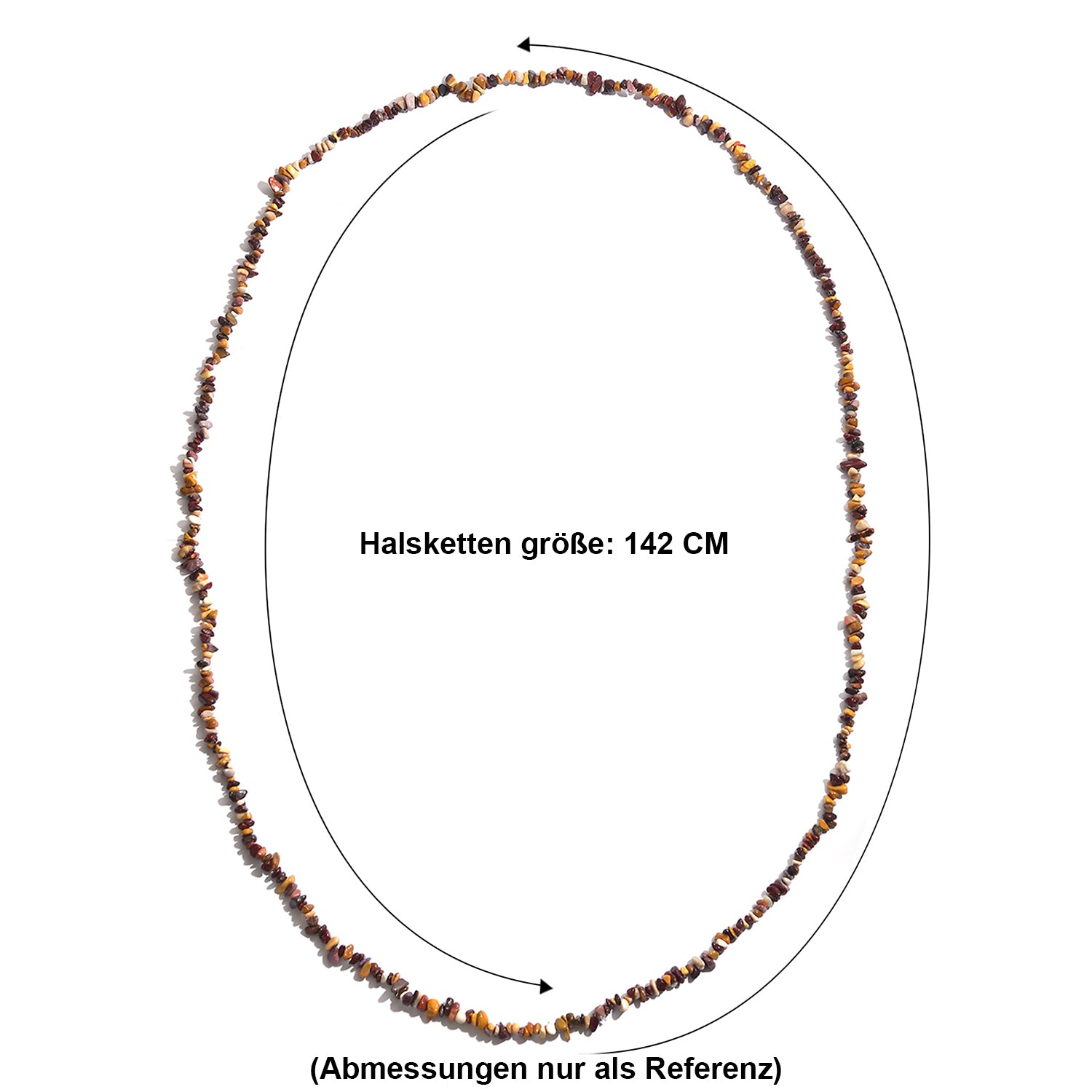 Mookite Halskette 142 cm ca. 550.45 ct