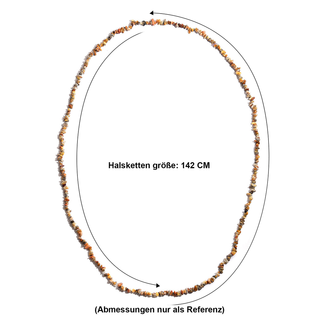 Mehrfarbige Spitze-Achat Halskette 142 cm ca. 505.60 ct