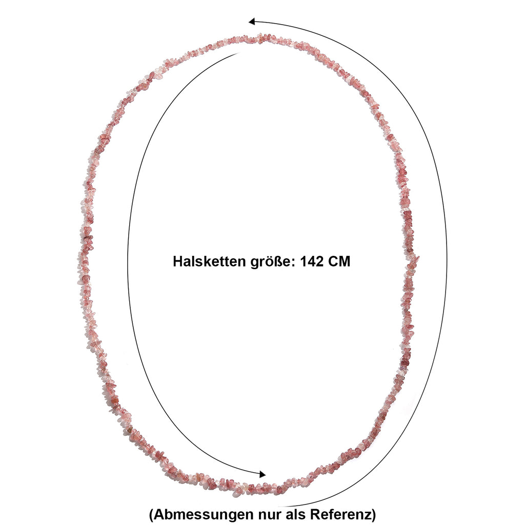 Erdbeer-Howlit Halskette 142 cm ca. 473.35 ct