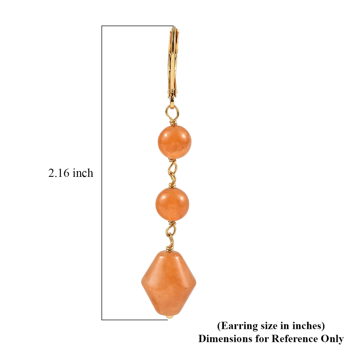 EVER TRUE Rotes Aventurin Ohrringe 316L Edelstahl 750 Vergoldet ca. 20.00 ct
