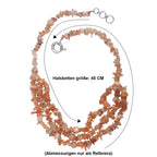EVER TRUE Sonnenstein, Pfirsich Mondstein Halskette ca. 45 cm Nickelfreies Messing Platiniert ca. 345.00 ct