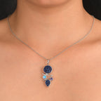 Sajen Silber - Drusy Achat Anhänger 925 Silber rhodiniert ca. 6.92 ct