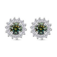 D'Joy Paraiba Moissanit Ohrringe 925 Silber rhodiniert ca. 1,27 ct.