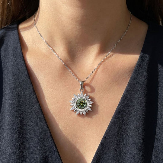D'Joy Paraiba Moissanit Anhänger 925 Silber rhodiniert ca. 0,48 ct.