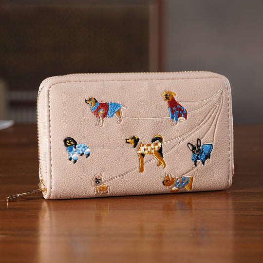 Blumen Design Geldbörse mit RFID Schutz, PU Leder, 16 x 3 x 10 cm, Hellgrün